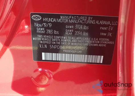 2020 Hyundai Elantra Sel from USA, damaged, VIN 5NPD84LF9LH569079